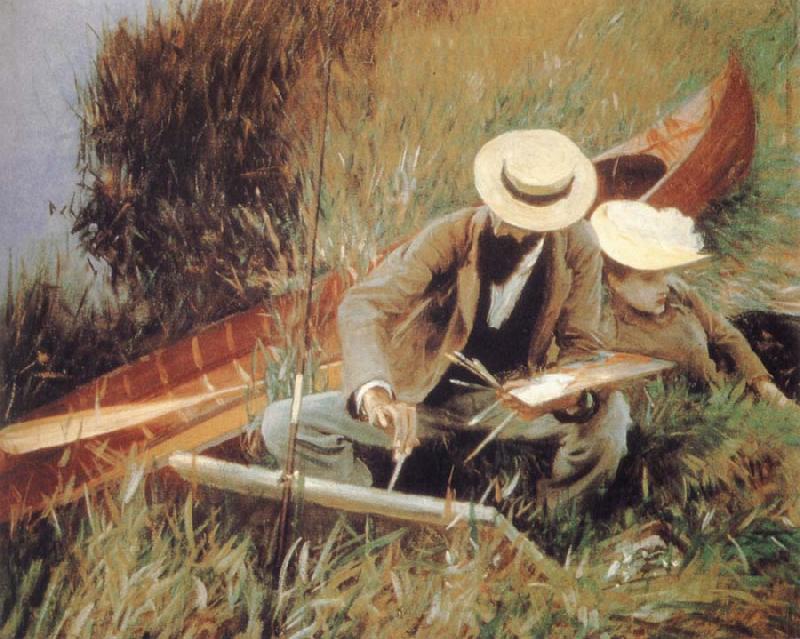 John Singer Sargent Paul Helleu Sketching with his wife Sweden oil painting art